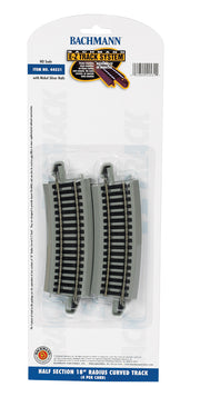 Half-Section 18" Radius Curved (HO Scale) - Bachmann 44531
