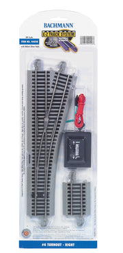 #4 Turnout- Right (HO Scale Nickel Silver) - Bachmann 44558