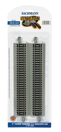 9" Power Terminal with Insulated Gap (HO Scale Nickel Silver) - Bachmann 44597
