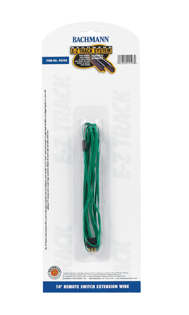 10' Green Switch Extension Wire (All Scales) - Bachmann 44598