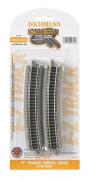 Bachmann N Scale E-Z Track 19-inch Radius Curves, 6-Pack - product or retail package view