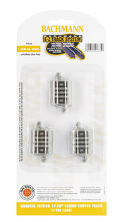 Quarter Section 17.50" Radius Curved Track -N Scale - Bachmann 44835