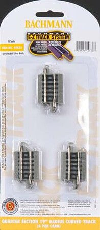 Bachmann 44836 N scale E-Z Track 19-inch radius quarter-section curve