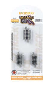 Quarter Section 19" Radius Curved Track (N Scale) - Bachmann 44836