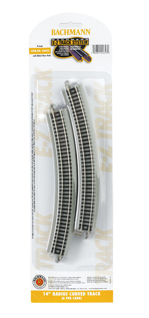 14" Radius Curved Track - N Scale - Bachmann 44853