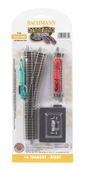 Bachmann N Scale E-Z Track No. 4 Right Turnout - product or retail package view