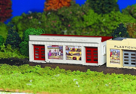 Bachmann 45147 HO Scale Plasticville Hardware Store white and red
