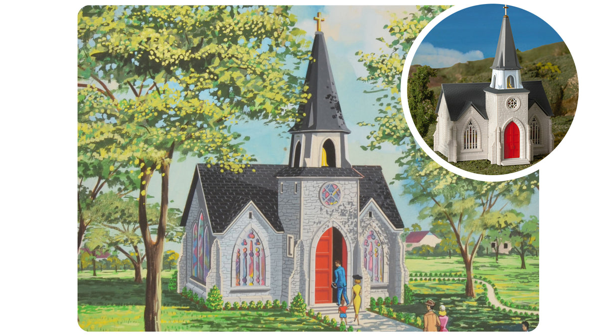 75th Anniversary Plasticville® Cathedral - Bachmann 45195