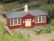 Schoolhouse with Playground Equipment - Bachmann 45611