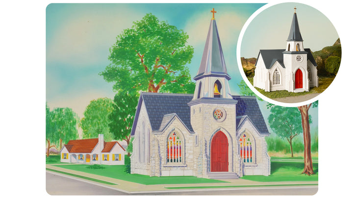 75th Anniversary Plasticville® Cathedral - Bachmann 45630