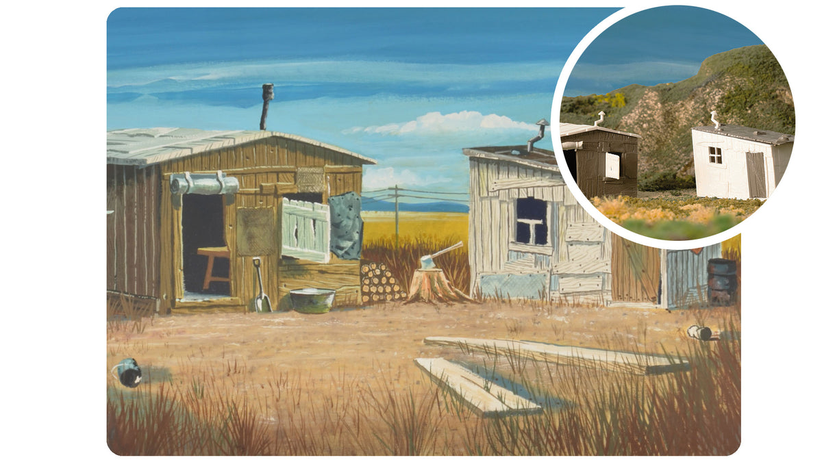 75th Anniversary Plasticville® Hobo Shacks - Bachmann 45631