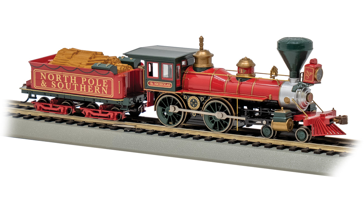 4-4-0 American - North Pole & Southern® #1 (with Wood Load) - Bachmann 51009