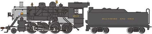 Bachmann N Scale B&O Baldwin 2-8-0 Consolidation #2810 - 54151