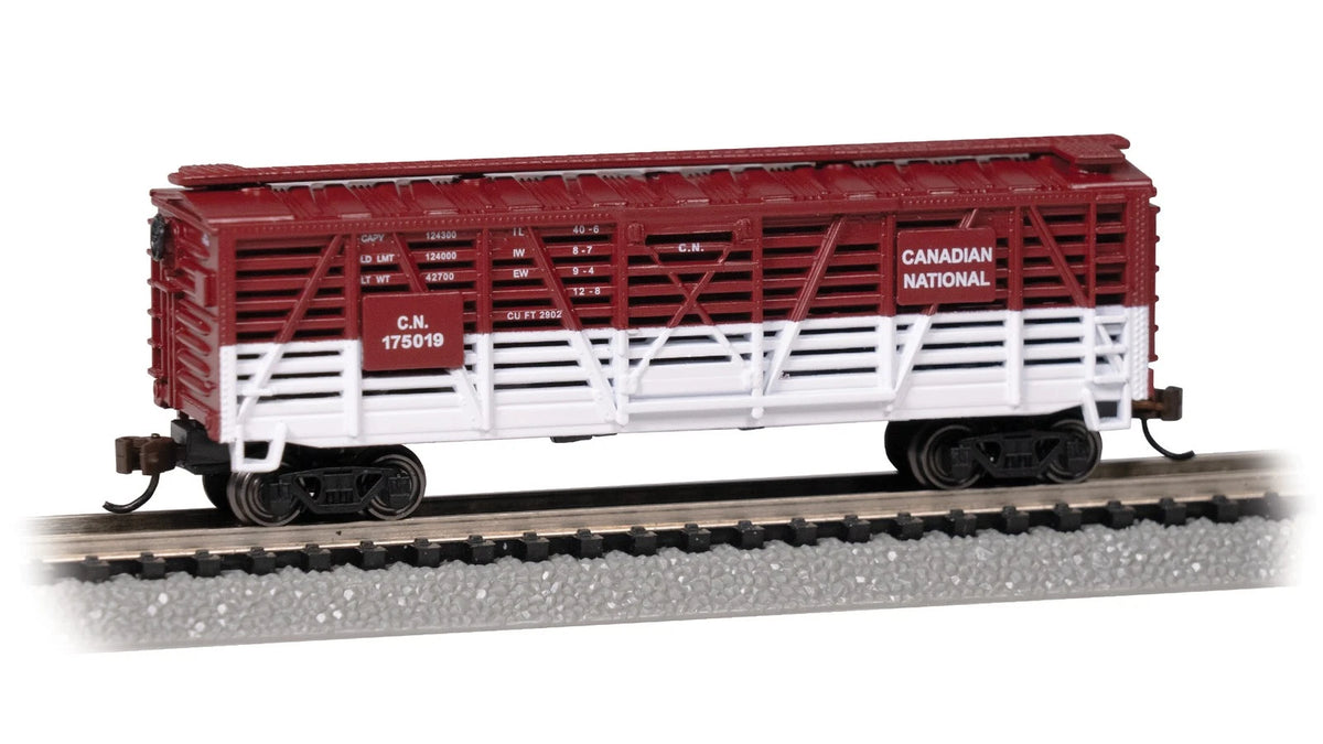 Bachmann 71564 N scale Canadian National #175019 40-foot stock car exact alternate view