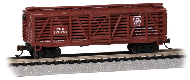 Bachmann 71566 N scale Pennsylvania Railroad #128781 stock car exact product view