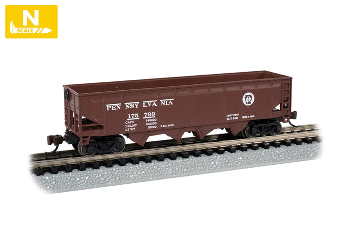 Bachmann 73352 N scale Pennsylvania Railroad #175799 40-foot quad hopper exact alternate view