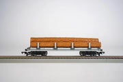 Bachmann 77004 HO Sodor Logging Company Flat Wagon with Logs alternate side view