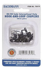 Bachmann 78979 HO Thomas and Friends hook-and-loop couplers three pairs