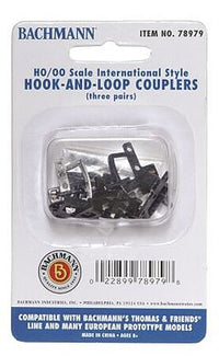 Bachmann 78979 HO Thomas and Friends hook-and-loop couplers three pairs