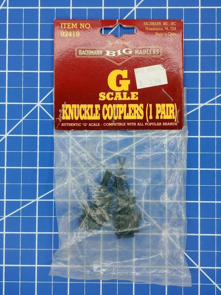 Bachmann 92419 Large Scale knuckle couplers exact retail package front