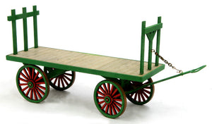 Banta Modelworks 6080 O scale station baggage wagon kit, assembled and painted example.