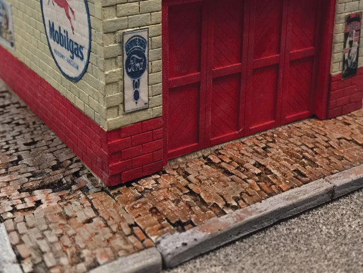 Bar Mills 02020 HO 60-foot weathered brick sidewalk
