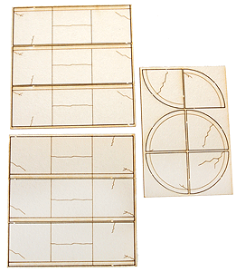 Bar Mills 0684 O scale sidewalk kit, unassembled straight and curved sidewalk sections