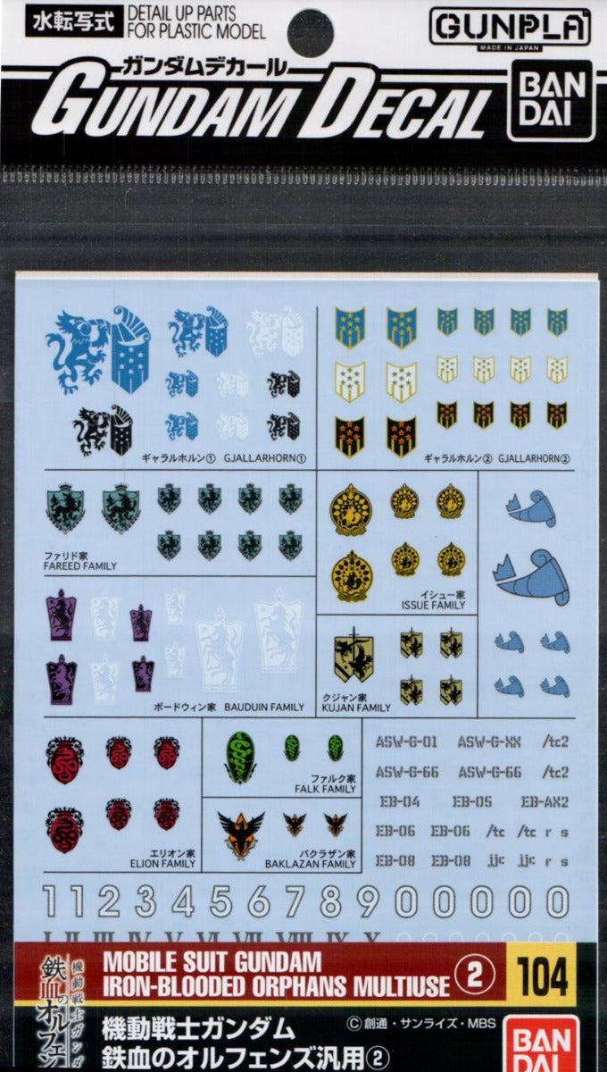 Bandai GD-104 Iron-Blooded Orphans Series 2 Decal — product view 1