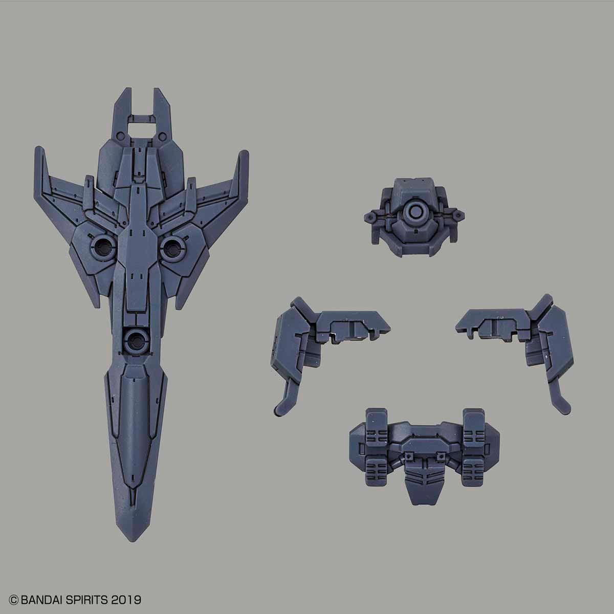 Bandai 30MM OP-03 Option Armor for Long Range Sniping (Alto/Dark Gray) — accessory parts and display example 1