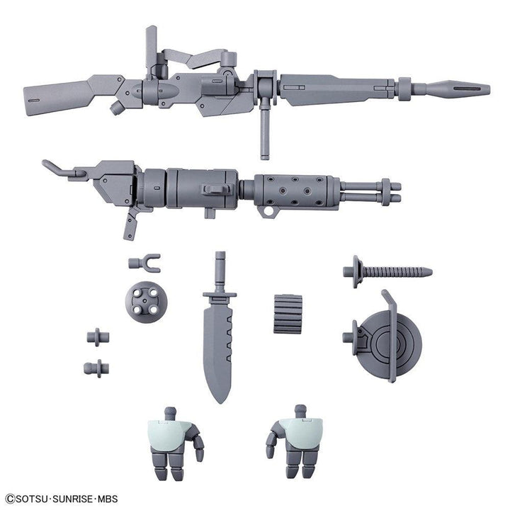 Bandai HG Expansion Parts Set for Demi Trainer — accessory parts and display example 1