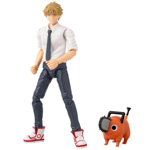 Bandai Anime Heroes Chainsaw Man Denji and Pochita action figure