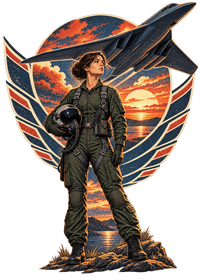 Vintage Aviation Pin-Up T-Shirt – Edition 27 artwork close-up