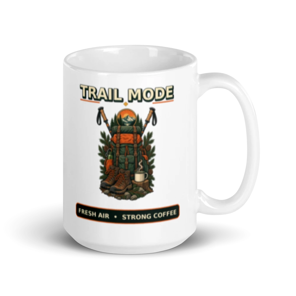 Trail Mode Fresh Air Strong Coffee Mug product mockup