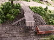 Blair Line N Wooden Truck Dump Kit — completed model view 2