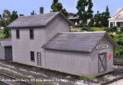 Blair Line N Blairstown Two-Story Depot Kit — completed model view 2