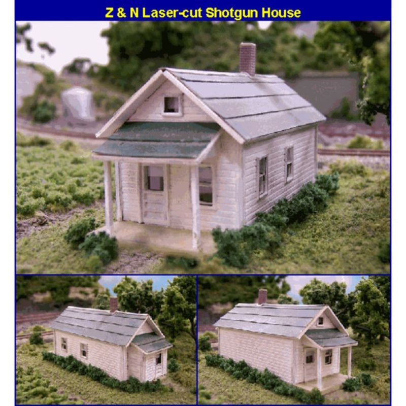 Blair Line 079 N Scale Shotgun House laser-cut wood structure kit
