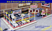 Blair Line N A-to-Z Used Cars Kit — completed model view 1