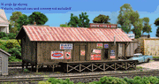 Blair Line N Greene's Feed & Seed Kit — completed model view 1
