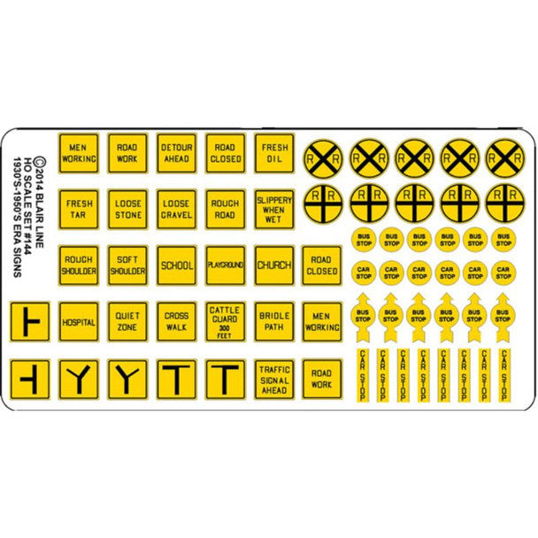 Blair Line 144 HO Scale Vintage Caution Signs - 1930s-1950s - product image
