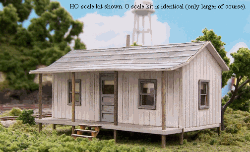 Blair Line HO Company House Kit — completed model view 1