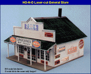 Blair Line HO General Store Kit — completed model view 1