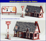 Blair Line HO Ernie's Gas Station Kit — completed model view 2