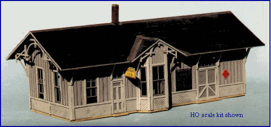 Blair Line HO C&O Standard No. 1 Depot Kit — completed model view 1