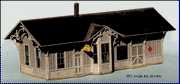 Blair Line HO C&O Standard No. 1 Depot Kit — completed model view 1