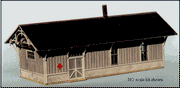 Blair Line HO C&O Standard No. 1 Depot Kit — completed model view 2