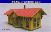Blair Line HO Boston Depot Kit — completed model view 1