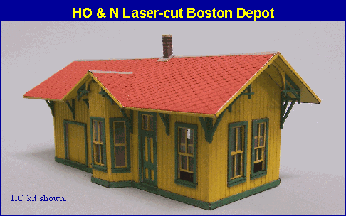 Blair Line HO Boston Depot Kit — completed model view 1