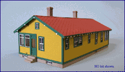 Blair Line HO ATSF Six-Room Section House Kit — completed model view 2