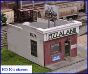 Blair Line HO Pizzaland Restaurant Kit — completed model view 3