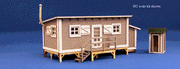 Blair Line HO Joe's Cabin & Outhouse Kit — completed model view 2